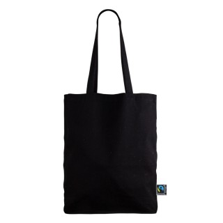 Bolsa tote negra publicitaria comercio justo 280 gr